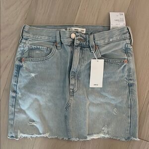 Mango Light Blue Denim Skirt